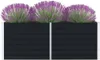 DELUKE® Hochbeet für Garten OSKAR Anthrazit | 160x80x45cm | Produktbild-Vorschau 3