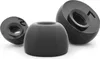 Three black silicone earbud tips are arranged on a white background. Anteprima dell’immagine prodotto
