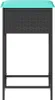 vidaXL Tabouret de bar de jardin avec coussin 2 pcs. noir Voir les images du produit 5