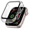 A clear protective case is shown covering most of an Apple Watch. The watch face displays various metrics and the time. Produktbild-Vorschau