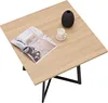 Homestyle4u Jedálenský stôl 80x80 cm dub kov čierny Náhľad obrázku produktu 12