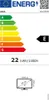 An energy efficiency label for an ASUS monitor. Produktbild-Vorschau