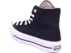A black Converse Chuck Taylor All Star high-top sneaker with a platform sole, shown from the side. Anteprima dell’immagine prodotto