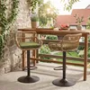 LVHOM Lot de 2 tabourets de bar en rotin avec socle Voir les images du produit 1