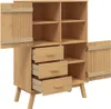 vidaXL Highboard OLDEN Brown 85x43x125 cm borovicový masiv Náhled obrázku produktu 5