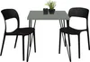 Bistrotisch Eirena 70x70x75 schwarz matt/Pinie green matt Produktbild-Vorschau 1