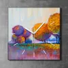Coloray Uhr auf Leinwand 30x30 cm Wand Uhr Dekoration Produktbild-Vorschau 2