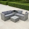 XXL PolyRattan Salon + Coffre de rangement Canapé de jardin Voir les images du produit 21