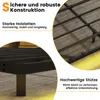 Close-up views of a black metal bed frame, highlighting its construction and support. Náhled obrázku produktu