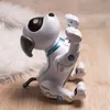 A white robotic dog toy is sitting on a wooden floor with a fluffy white rug to its left. Náhľad obrázku produktu