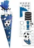 itenga DEKO-SET für SCHULTÜTE FUSSBALL blau weiß Produktbild-Vorschau 1