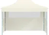 A cream-colored party tent with three walls is shown against a white background. Náhled obrázku produktu