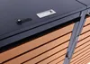 A close-up view of the top and side of a trash can enclosure. Produktbild-Vorschau