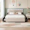 INONEFT Doppelbett Polsterbett 160x200cm, Stauraumbett mit Produktbild-Vorschau 4