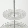 Etagere aus Glas mit zwei Ebenen, RELIEF, 28 cm Produktbild-Vorschau 3