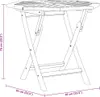 vidaXL Skladací záhradný stôl 85x85x76 cm Teakové masívne Náhľad obrázku produktu 8