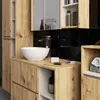 Závěsná koupelnová skříňka VAMI se zrcadlem, dub Artisan, Náhled obrázku produktu 7