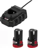 Parkside 2 x Akku 2.0 Ah PAPK 12 + Ladegerät  für X-12-V Produktbild-Vorschau 1