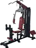 A multi-gym fitness machine with red padding and black metal frame, shown against a white background. Produktbild-Vorschau