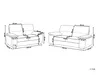 BELIANI 5-Sitzer Sofa Set Cremeweiß Kunstleder Breite Produktbild-Vorschau 3