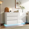 Credenza ProximaX 160x76x35 cm, bianco lucido con LED – 3 Anteprima dell’immagine prodotto 5