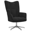 Design Möbel Relaxsessel mit Hocker Schwarz Samt - 2024 Neu Produktbild-Vorschau 6