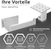 ECENCE Toilettenpapierhalter + 2 Handtuchhaken ohne Bohren Produktbild-Vorschau 7