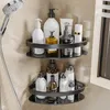 Mensola da bagno - Leobert - Nero - 21 x 21 x 5 cm - Set da Anteprima dell’immagine prodotto 3