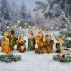 Krippenfiguren Set, Polyresin, 7 cm, handbemalt, 11 Teile Produktbild-Vorschau 1