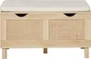 BELIANI Sitzbank mit Stauraum Beige u. Hellbraun Produktbild-Vorschau 6