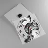 Wanduhr - Quadrat - Glasuhr - Chinchilla Frau Porträt - Produktbild-Vorschau 2