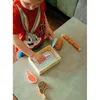 4iQ Drewniana zabawka drewniany kosz z mięsem i rybami Podgląd zdjęcia produktu 2