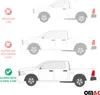 2012-2022 Ford Ranger DoubleCab tappetini in gomma nera Anteprima dell’immagine prodotto 4
