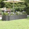 vidaXL Hochbeet Verzinkter Stahl 224x80x36 cm Grau Produktbild-Vorschau 2