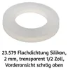 10 kusů plochého silikonového těsnění, 2 mm, průhledné, 1/2 Náhled obrázku produktu 2