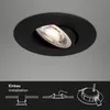 Briloner Luminaires encastrés LED 5W noir-mat 3xPlaque LED Voir les images du produit 5