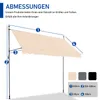 FCH Balkonmarkise 300x120x(200-300) cm Gelenkarm Markise Produktbild-Vorschau 2
