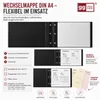 Wechselmappe DIN A4 Schwarz mit 3 Druckknöpfe Produktbild-Vorschau 3