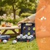 Relaxdays Boule gule, 6 oceľových gúľ, sada s cieľovou Náhľad obrázku produktu 3
