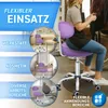 TRESKO® Taboret obrotowy z oparciem 150 kg Fioletowy | Podgląd zdjęcia produktu 4