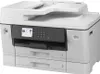 A white and gray Brother MFC-J6940DW A3 Tinten-Multi printer is shown from a front-side angle against a white background. Produktbild-Vorschau