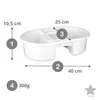 Universal Waschschüssel - Waschbecken mit 2 getrennten Produktbild-Vorschau 2