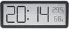 Digitale Wanduhr Schwarz, 20 cm, mit Temperatur, Produktbild-Vorschau 1
