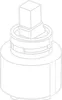 A product image of a faucet cartridge. Produktbild-Vorschau