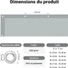 Wiltec Bâche de camion 5 x 7m Grise 650 g/m² Polyester Voir les images du produit 3