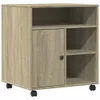 vidaXL Tlačiarenský stojan s kolieskami Sonoma dub 60x50x67 Náhľad obrázku produktu 1