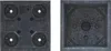 A top-down view of two square planters, one showing the exterior and the other the interior. Náhled obrázku produktu