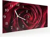 Wanduhr aus Glas mit Motiv Rose Makroaufnahme- 60 x 30 cm - Produktbild-Vorschau 2