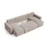 EZIMPAZ Wohnlandschaft U-Form CORDO Cord Beige mit Produktbild-Vorschau 3