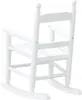 A white wooden rocking chair for children is shown from a rear-view perspective against a white background. Náhľad obrázku produktu